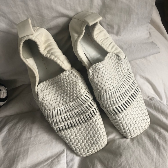 Celine Shoes - Céline Weave Duckbill (Square toe) Flat